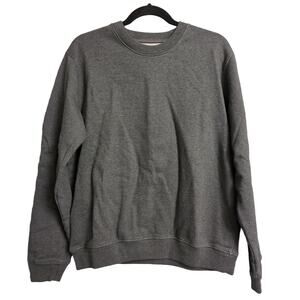 Everlane The Track Crewneck Sweatshirt Heather Gray French Terry Standard M New